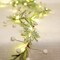 Pine Branch String Lights Norfolk Pine Garland with White Berry 6.5FT & 25LEDs Christmas Garland with Lights Battery Operated Lighted Christmas Garland for Mantle Christmas Tree Decorations